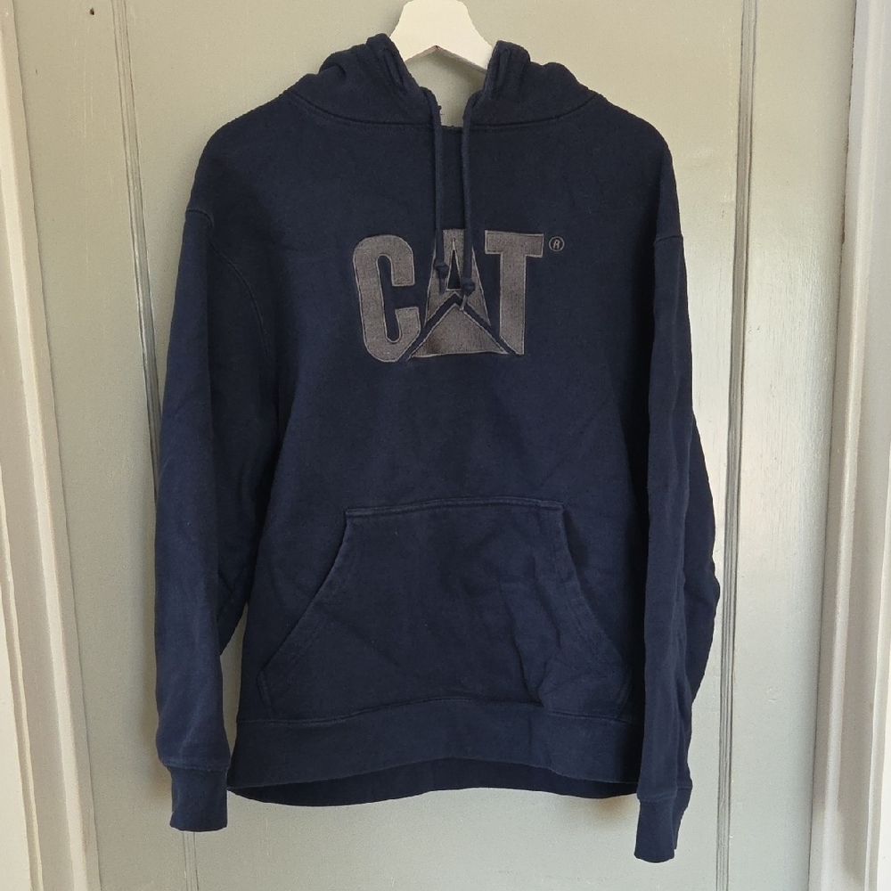 CAT Navy Blue Hoodie Size L